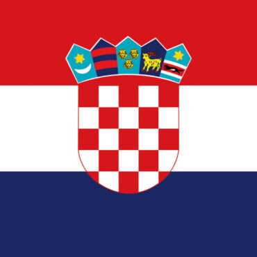 In stamina di poliestere, stampata a tinte indelebili.