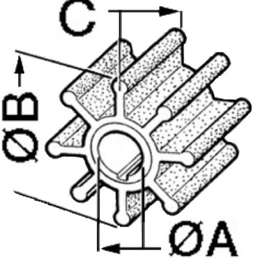 Impeller HONDA 75/100 HP