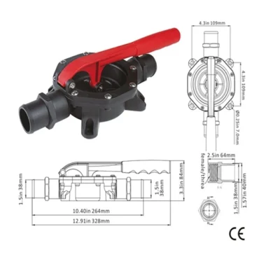 pompa saeflo manuale a membrana per svuotamento vano motore