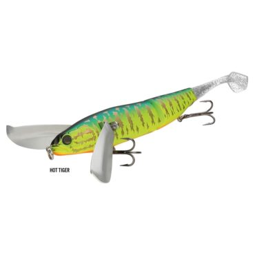 Adusta Force Mix è una swim-bait con coda in materiale siliconico. L’azione è topwater, e Il suo corpo sottile è progettato per presentare una combinazione di 4 diversi elementi di azione.
1) Un esca voluminosa, capace di muovere molta acqua e creare una scia di richiamo.
2) Produrre ultrasuoni e vibrazioni grazie alle sfere poste internamente.
3) Ondeggiare e creare grandi turbolente grazie alle ali poste lateralmente .
4) E in fine possiedere la caratteristica azione ondeggiante di una swim-bait classica.
Destinata dunque a fare la selezione nella ricerca delle prede da trofeo nelle competizioni di bass fishing o nella cattura di grossi predatori interessati a predare in superficie.