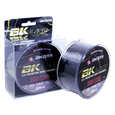 Akami Bk Line è una nylon all’avanguardia di qualità giapponese. Il suo processo di produzione è stato perfezionato unendo 5 nylon di alta qualità dando a questa linea una resistenza lineare superiore. Inoltre, ha un trattamento al silicone che rende la sua uscita dalla bobina molto più fluida, migliorando le sue prestazioni di lancio! Per chi pesca in spiaggia o in zone rocciose, la Bk Line è una linea super indicata perché ha un’elevata resistenza all’abrasione. Inoltre, ha un triplo trattamento contro i raggi UV, che garantisce una maggiore durata. Disponibile su bobine 2000mt, che consente di riempire le bobine con il minimo spreco! Akami Bk Line è una lenza da pesca è ideale per le tecniche di pesca come: Surf Casting, boat e Spinning.