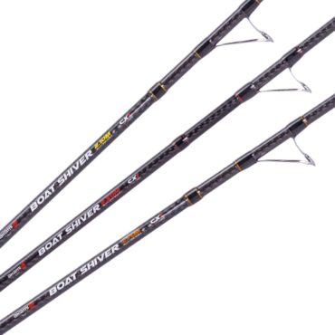 AKAMI BOAT SHIVER canna progettata per il bolentino di profondità particolarmente indicata per l’utilizzo di mulinelli elettrici. Realizzata in carbonio alto modulo ad altissima resistenza con rinforzo x carbon alla base e power tip sensibile e robusto. Anellatura SS Sic con ponte appositamente studiato per lavorare perfettamente sotto carichi importanti.

Fusto in Carbonio intrecciato
Guide SiC
Crociera in gomma