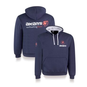 Felpa Akami Surf con cappello, colore nero, manica lunga, composizione 50% cotone / 50% poliestere.