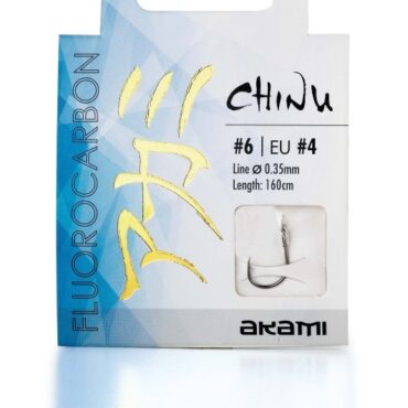 Ami Legati Akami Serie CHINU, ami da pesca legati con lenza fluorocarbon di altissima qualità. Una montatura da pesca idonea per la pesca in mare, particolarmete indicato per il surfcasting e bolentino.