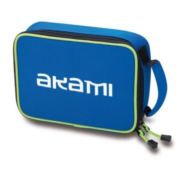 Borsa Akami Reel Case RB 21 ideale per il trasporto di mulinelli e di minuteria da pesca, realizzata in materiale impermeabile che respinge l'acqua e l'umidità. Cerniere rinforzate. Auto regolabile con velcro con sei singole partizioni.