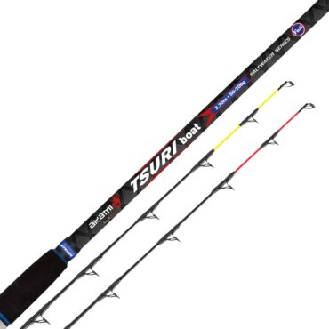 AKAMI TSURI, canne da pesca per bolentino dotate di due vette complete: una light e sensibile, e una strong per gestire fino a 200 grammi. Disponibili in tre misure per adattarsi a ogni esigenza su qualsiasi tipo di imbarcazione. I materiali e i componenti utilizzati sono di qualità eccellente. Il fusto in carbonio con rinforzo a spirale consente a questa canna di essere ideale sia per la cattura di pesci di grossa taglia sia per specie come Orate, Mormore, Sparidi e tutti quei pesci che sostano sul fondale e richiedono un'elevata sensibilità per percepire le toccate.
• Fusto in carbonio con rinforzo a spirale• Due vette con diversa potenza• Anelli in inox adatti a ogni tipo di lenza• Porta mulinello robusto e affidabile• Speciale impugnatura antiscivolo