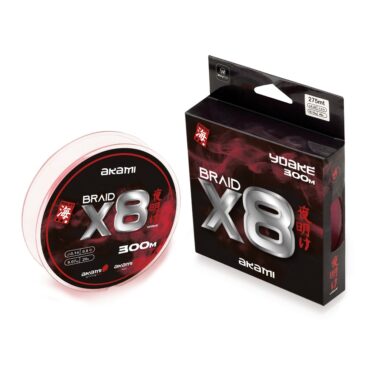AKami Yoake X8, trecciato con tecnologia Giapponese, 8 fibre intrecciate a spirale, 100% PE. Molto resistente a nodi e abrasioni, con un basso tasso di assorbimento d’acqua. Nuovo profilo tondo ideale per lunghe distanze, che riduce il coefficiente di attrito del 34%, favorendo lo scorrimento del filo attraverso gli anelli. Ideale per la pesca in acque limpide.