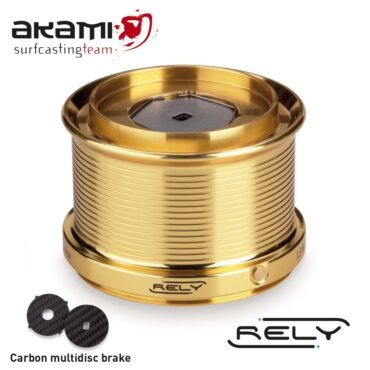 Bobina di ricambio Akami Rely SD, rocchetta in alluminio anodizzato compatibile con la gamma Akami Cygnus SD, Akami Cygnus UL, Akami Kerosai SG, Akami Kerosai SR, Frecia FLD, Shimano MGS e Shimano Surf Leader.