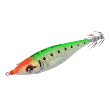 DTD Ball Zebra Transparent Totanara Luminosa con Effetto Olografico Oro o Argento - Pinne in Silicone Attivo - Green