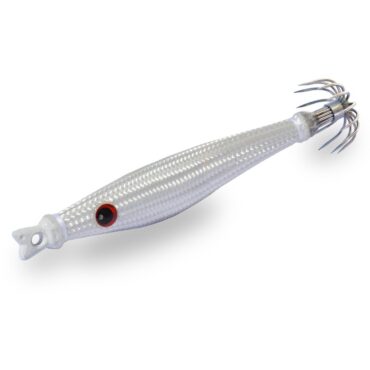 Glacoc DTD una eccellente totanara progettata e costruita in Europa, senza dubbio la più catturante grazie al suo corpo rivestito in materiale adescante e irresistibile a totani seppie e polpi, il silicone inserito all’interno tra il corpo e la tessitura in seta rende questa totanara piacevolmente morbida e adescante, il suo corpo luminoso attira le prede come i suoi occhi rossi, il cestello rigorosamente in acciaio di prima qualità.