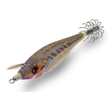 Pesce che imita un pesce ragno naturale. Misura 3.0, peso 13,20 grammi, misura 80 mm e velocità di affondamento 6 secondi / metro. Disponibile in un unico colore. Corpo in tessuto luminoso.