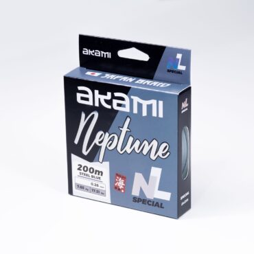 Akami NEPTUNE Japan Nylon è un monofilo in nylon di alta qualità con tecnologia giapponese, bassa memoria ed elevata resistenza a nodo e abrasione. Specifico per la pesca a fondo, surfcasting, bollognese e pesca dalla barca.