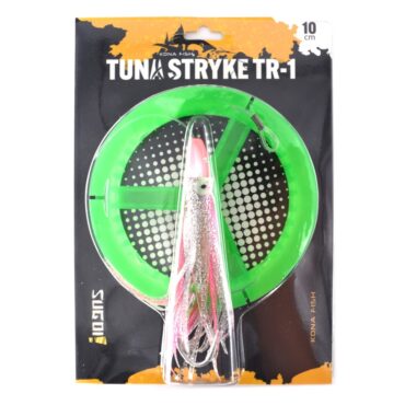 La Sugoi STRIKE TUNA è una montatura da traina completa con octopus da 10 cm (12 g), nylon Ø1.00 mm lungo 4,9 m e ami in acciaio 4/0. Le sue colorazioni con filamenti luminosi aumentano l’attrattività su predatori come tunnidi, ricciole, serra e leccia amia. Perfetta per traina costiera e d’altura.