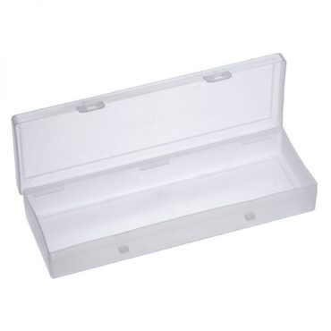 Scatola generica porta accessori modello 200/C trasparente in polipropilene, indicata sia per la minuteria da pesca e sia per il trasporto di galleggianti.