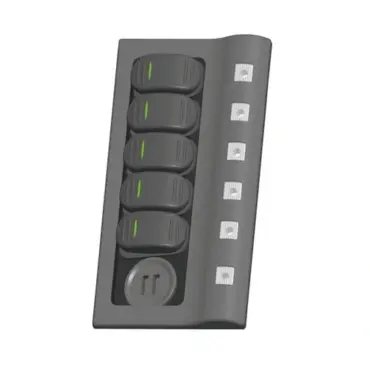 pannello elettrico 5 interruttori con presa usb per impianto barca camper
