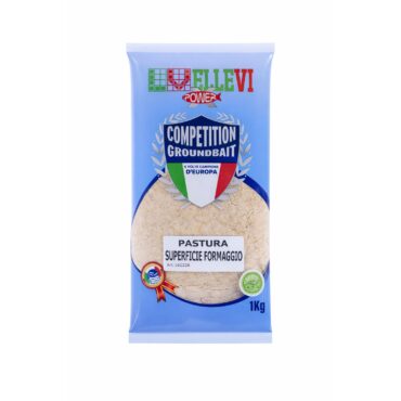 La pastura che crea un richiamo irresistibile in superficie. La Pastura ELLEVI Superficie Formaggio è una miscela chiara e a granulometria fine, formulata per creare un alone visibile in acqua che attira i branchi in cerca di cibo. L'aroma intenso del formaggio, unito al pane bianco e agli amminoacidi, la rende l'esca ideale per cefali, occhiate e altri pesci che si nutrono a galla. È la tua arma segreta per una pesca di successo a Pesca al colpo, Bolognese, Gallegiante, al colpo,passata,agonismo, feeder, fondo, ledgering.
