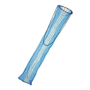 Sacca di rete munita di anello e laccio. Retino da pesca indicato per la cattura dei pesci.
Misura: 100 cm
Maglia: 4 mm