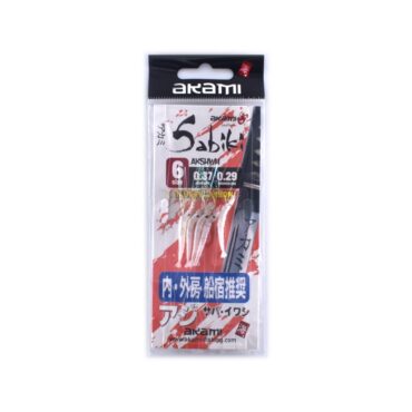 Sabiki Shrimp Akami Serie AKSHWH – Montatura da pesca 5 Ami Gold con Gamberetti