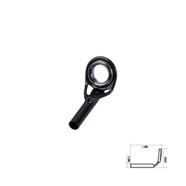 Puntale con struttura 304 Stainless Steel con pietra black.