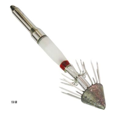 Sele Abyss Starlight,totanara di profondità con porta starlight,e doppio cestello,utile per pesca dei totani e per la pesca a profondità abissali.