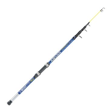 Canna da pesca costruita in fiberglass, perfetta per la pesca da barca. Abyss è una piccola canna da pesca, telescopica, montata con anelli a doppio ponte e placca porta mulinello a vite. Ideale per le tecniche di pesca da barca/bolentino e pesca delle seppie a scarroccio.Fusto in Fiberglass Anelli doppio ponte