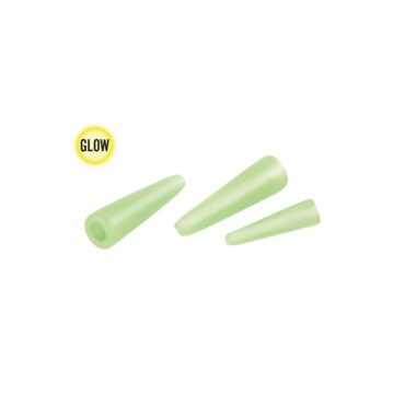 Conetti coprinodo luminosi. Ottimi per il surf-casting ed il carp fishing riducono il rischio di aggrovigliamenti ed evitano l’aggancio di alghe sul nodo.