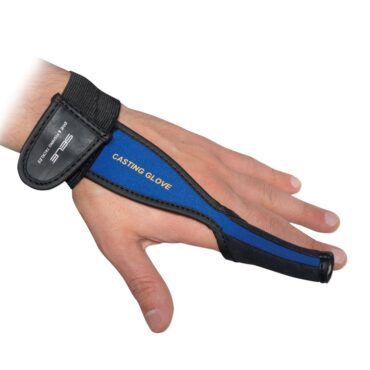 Morbido proteggi dita, realizzato in neoprene e pelle con chiusura in velcro.