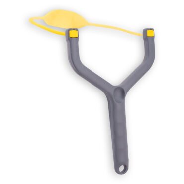 Fionda lancia vermi in plastica, impugnatura comoda. Munita di elastico in gomma.