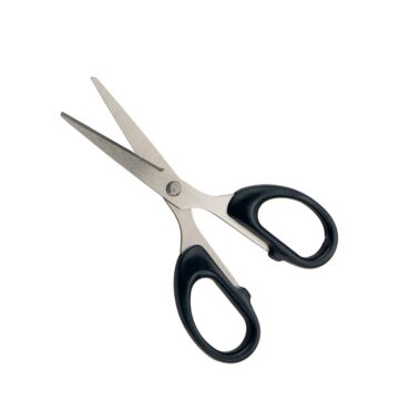 Forfice con lame in acciaio inox, impugnatura in plastica.