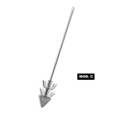 Sele Octopus Hook è una totanara metallica utile per la cattura di Totani e Calamari. Accessorio da pesca con asta in acciaio, doppio cestello in acciaio inox.