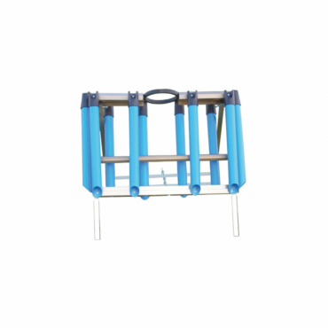 Pratica borsa reggicanna da gara con struttura in alluminio.