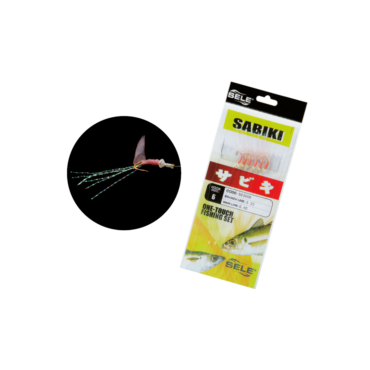 Sabiki a 6 ami, montati con lead pink tipo gamberetto, flash light e perlina glow.