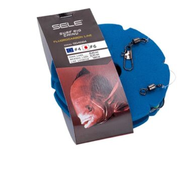 Montatura consigliata per la pesca surfcasting. Realizzato con fluorocarbon di qualità giapponese, la lenza madre è composta da perline, con questo sistema si evita qualsiasi piega alla linea principale.