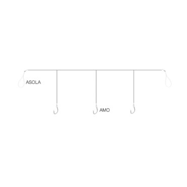 Terminale montato a tre ami, realizzato per la pesca a fondo, rock fishing e bolentino. Pronto all'uso ha una lunghezza totale di 120 cm e montato con ami nichelati. Ideale per la cattura di carpe, pagelli, saraghi, pesci serra, murene, ecc.