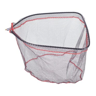 Testa di guadino gommata, rente in nylon.
Dimensione testa: 55x45 CM
Maglia: Fitta