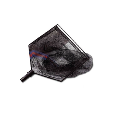 Testa di guadino quadrata con lato rinforzato, ideale per la ricerca dei gamberi.