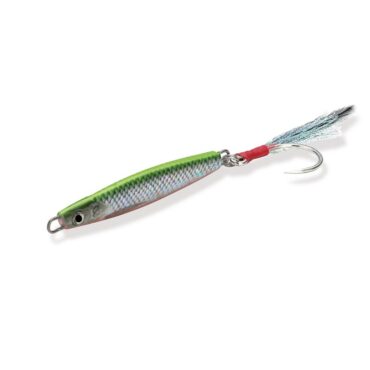 Il Caion Jig è un metal jig altamente efficace, montato con un amo Mustad Kaiju e una piuma bianca con filamenti olografici. Le sue colorazioni sorprendenti producono risultati elevati, soprattutto in condizioni di scarsa illuminazione. È perfetto per attirare l'attenzione dei pesci e garantire una pesca di successo in diverse situazioni.