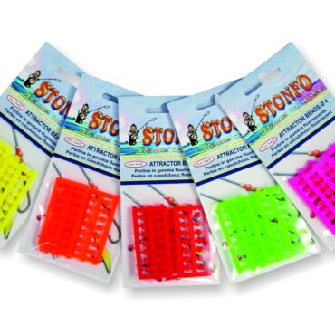 Perline in gomma dai colori fluorescenti. Montate direttamente sull’esca artificiale oppure sul filo vicino all’amo rendono più attrattiva la montatura aumentando così le probabilità di cattura. Adatte sia per le acque interne che per la pesca in mare.

Misure disponibili: Ø mm 3,0 - 4,0 - 5,0 - 6,0 - 7,0

Colori disponibili: giallo - arancio - rosso - verde - fucsia.
