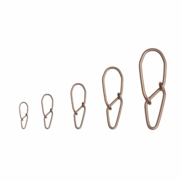 Moschettoni in acciaio inox adatti per ogni tipo di pesca. La loro forma arrotondata permette la massima libertà di movimento all’esca artificiale.

Mis. 1: resistenza Kg 10

Mis. 2: resistenza Kg 16

Mis. 3: resistenza Kg 38

Mis. 4: resistenza Kg 45

Mis. 5: resistenza Kg 85

Busta da 10 pezzi, confezione da 10 buste.