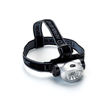 Lampada frontale ideale per la pesca, la caccia, l’escursionismo, il ciclismo. Munita di banda elastica confortevole e removibile. Dodata di 8 led luce bianca. Durata max 40 ore. Richiede tre batterie “AAA” non incluse