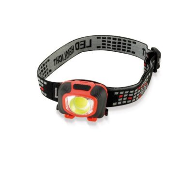 Lampada frontale ideale per la pesca, la caccia, l’escursionismo, il ciclismo. Munita di banda elastica confortevole e removibile. Raggio di rotazione 90º. 80 metri di portata e 120 Lumen. Richiede tre batterie “AAA” non incluse.
