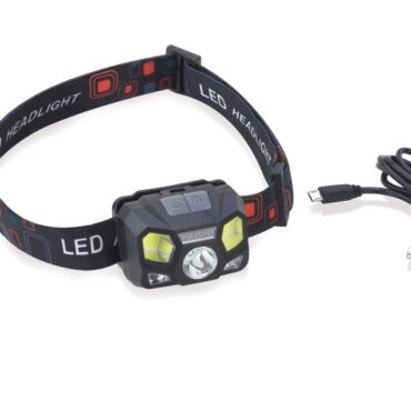 Lampada frontale ideale per la pesca, la caccia, l’escursionismo, il ciclismo. Munita di banda elastica confortevole e removibile. Dodata di 8 led luce bianca. Dodata di 1 led CREE US con sensori di controllo, si accende con un solo movimento della mano. Durata superiore a 7 ore, raggiunge 170 metri di raggio. Richiede tre batterie “AAA” non incluse.
