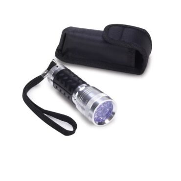 Torce a mano professionali, luce a led UV, alimentazione con pile stilo.