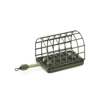 Pasturatore a gabbia ovale, realizzato con struttura metallica, base piombata e girella. Consente un rapido rilascio delle esche e delle pasture. Particolarmente indicato per la pesca in fiume.